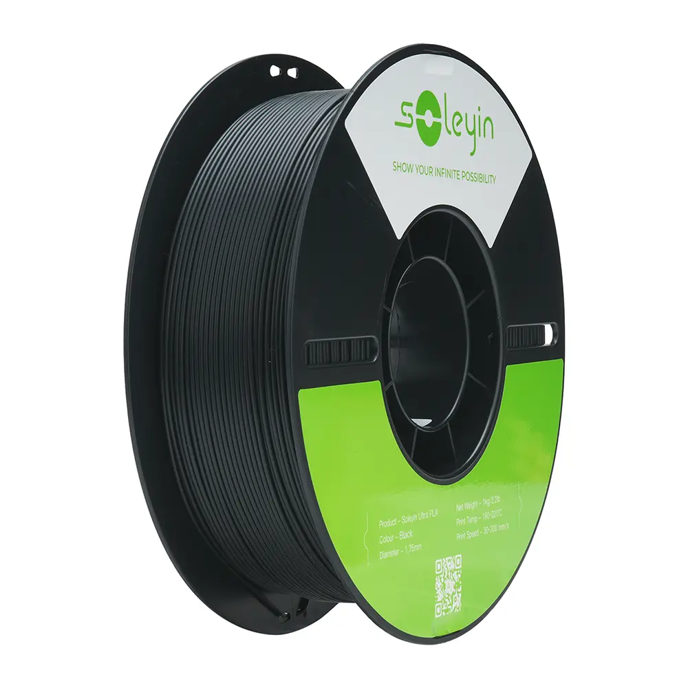 Soleyin - Filamento Ultra PLA Negro 1.75mm 1kg