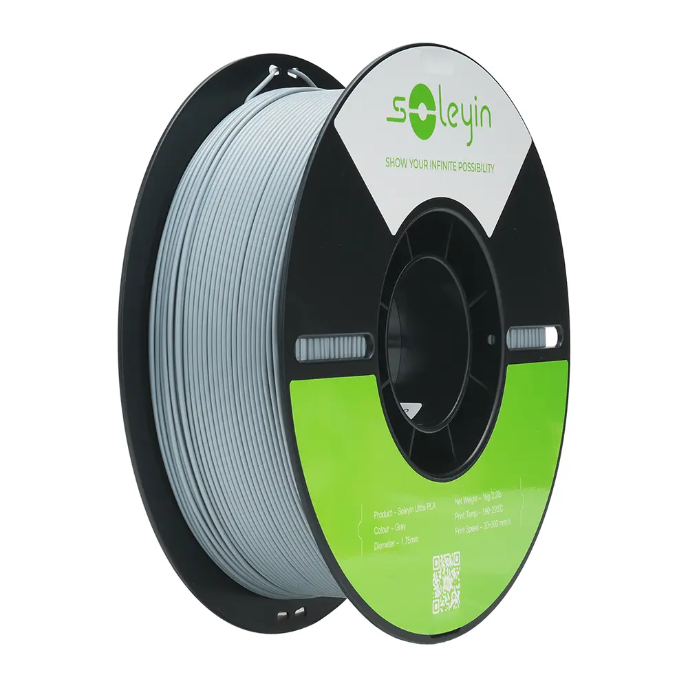 Soleyin - Filamento Ultra PLA Gris 1.75mm 1kg