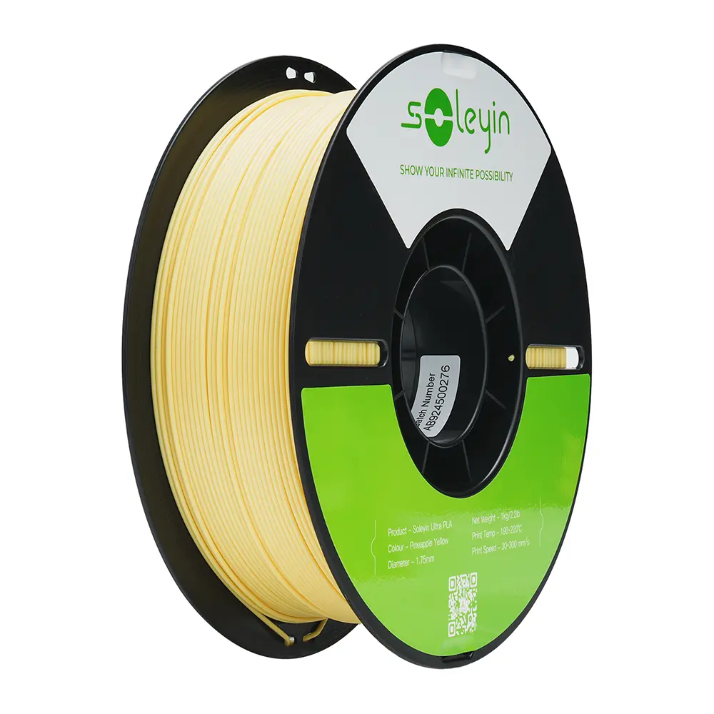 Soleyin - Filamento Ultra PLA Amarillo Piña 1.75mm 1kg