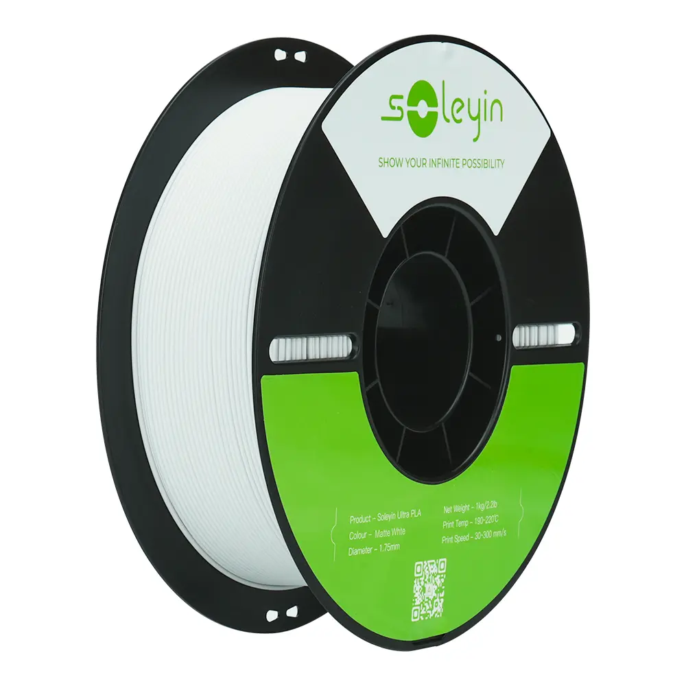 Soleyin - Filamento Ultra PLA Blanco Mate 1.75mm 1kg