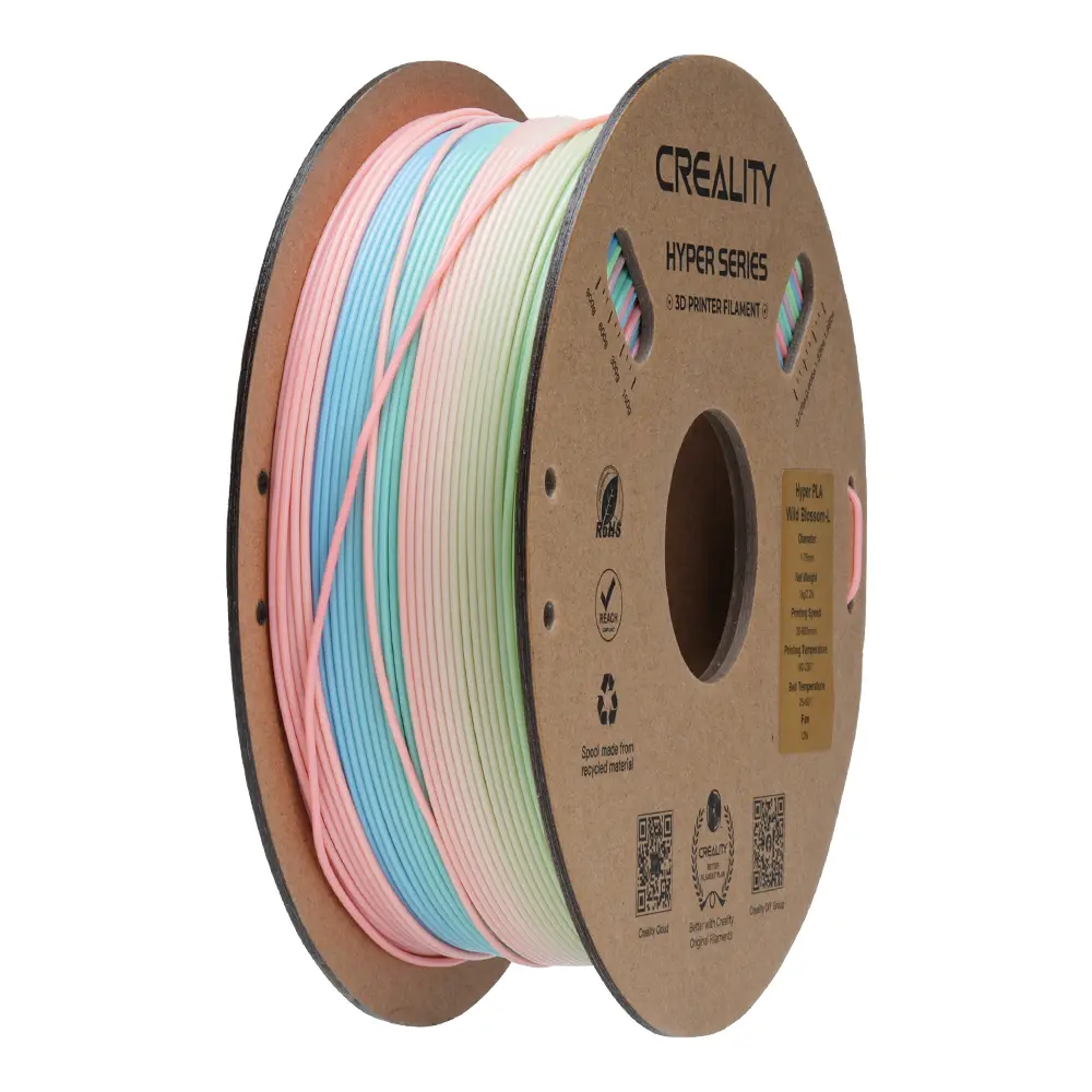 Creality - Filamento Hyper PLA Arcoíris Flor Silvestre Degradado Largo 1.75 mm 1 kg