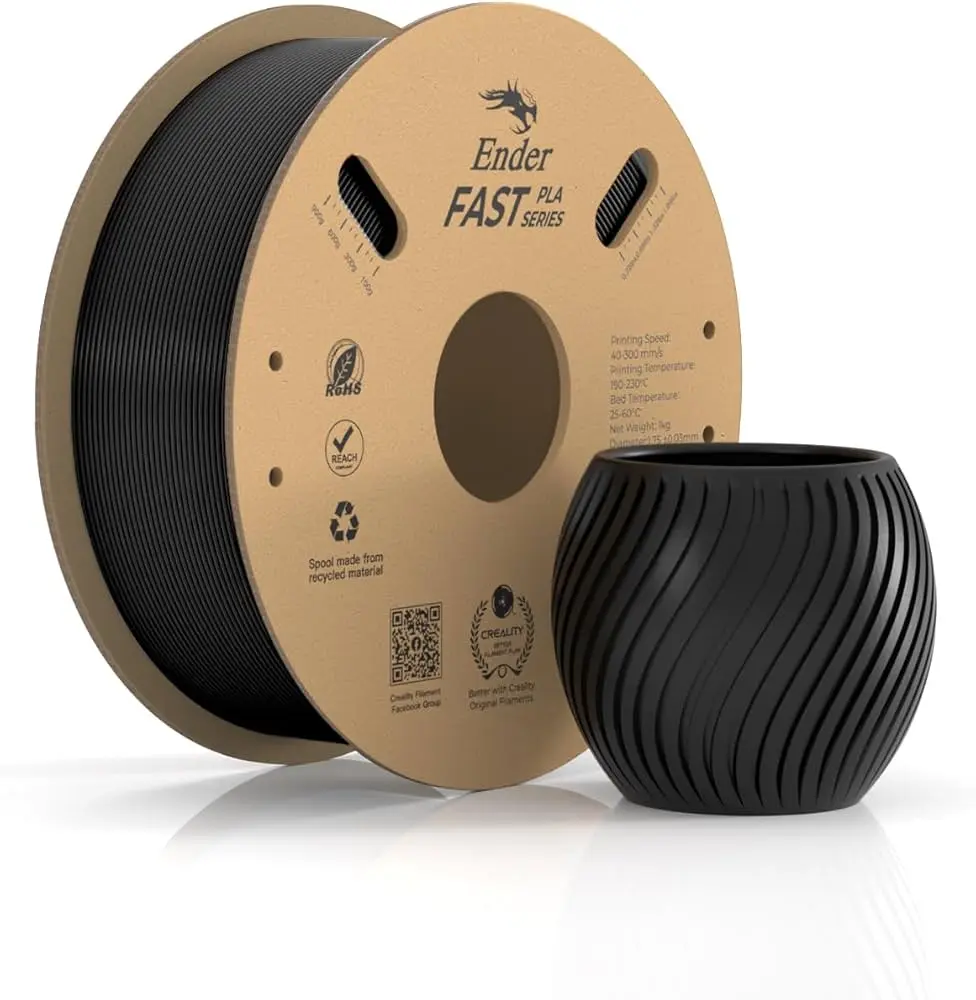 Creality - Filamento PLA de Alto Flujo Negro Ender Fast Series