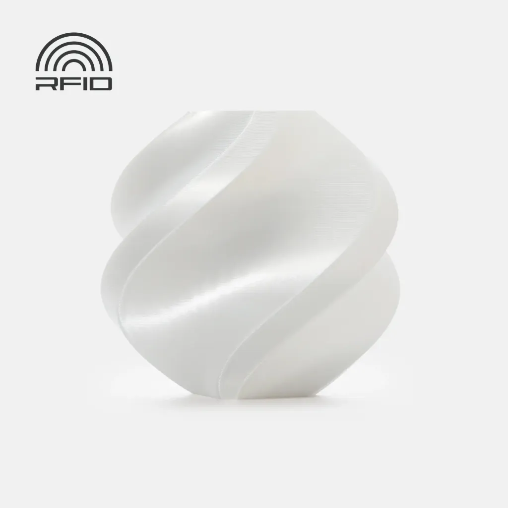 [A06-W0-1.75-1000-SPL] Bambu Lab - Filamento PLA Silk+ Blanco