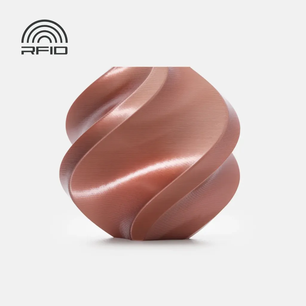 [A06-R1-1.75-1000-SPL] Bambu Lab - Filamento PLA Silk+ Rosado Oro