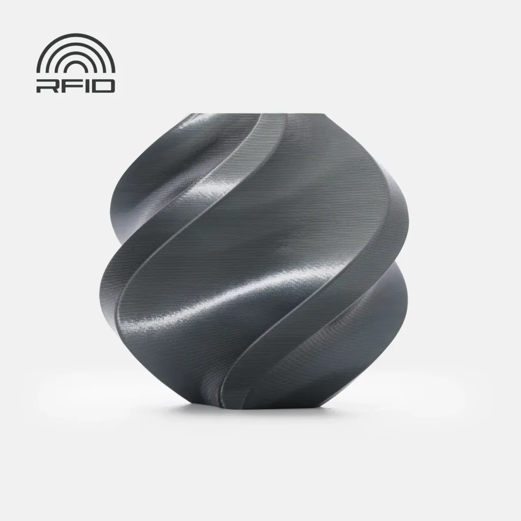 [A06-D0-1.75-1000-SPL] Bambu Lab - Filamento PLA Silk+ Gris Titán