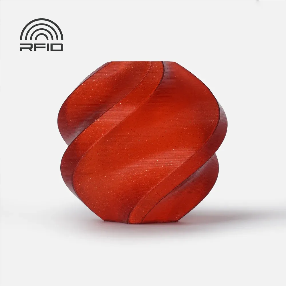 [A08-R2-1.75-1000-SPL] Bambu Lab - Filamento PLA Sparkle Rojo Carmesí Brillante