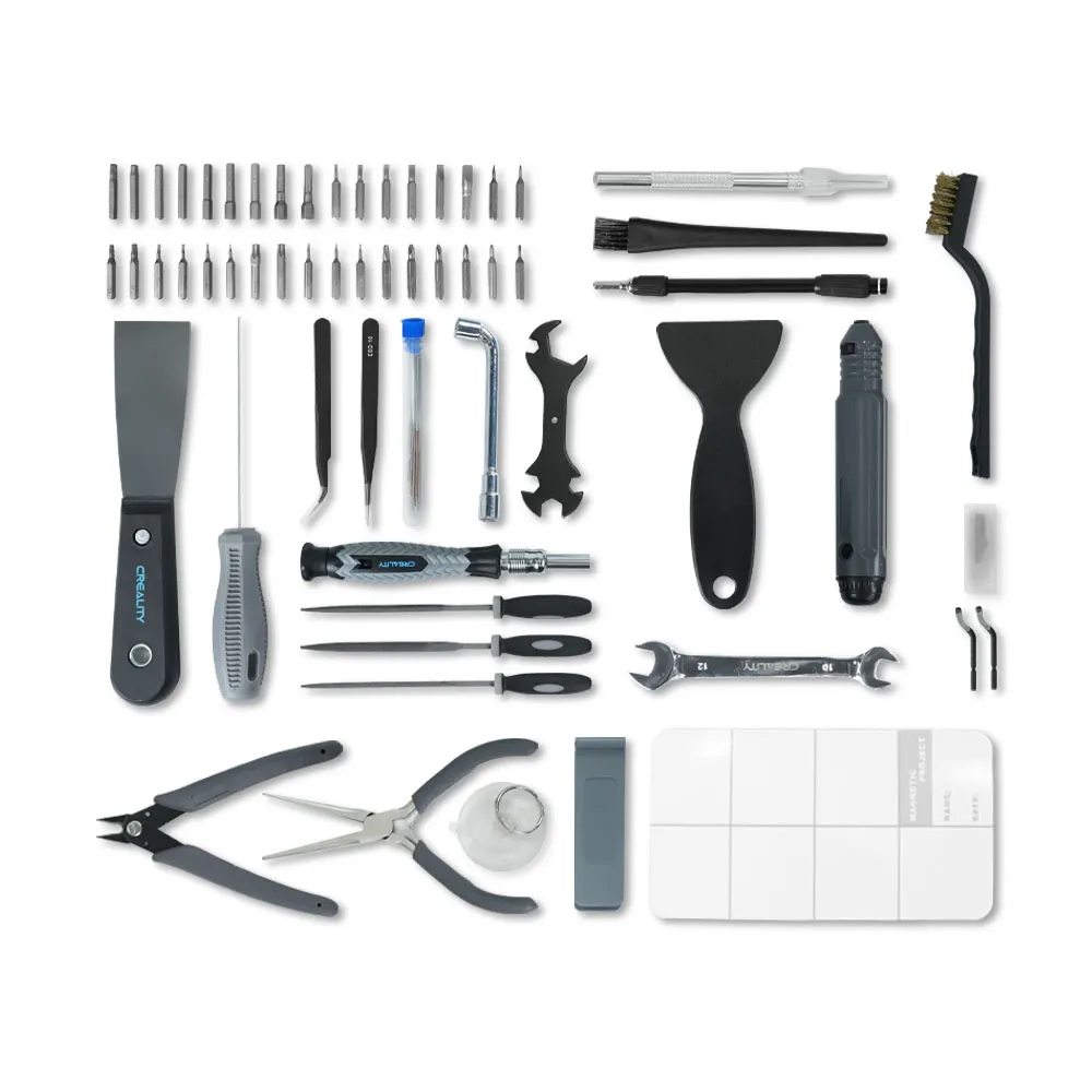 [4008060094] Creality - Kit de Herramientas para Impresión 3D (34 Puntas, Alicate, Aguja, Escariador, Espátula, Llave) - 4008060094