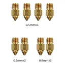 Creality - Kit 8 Boquillas Latón (4x0.4, 2x0.6, 2x0.8) - 4008030092