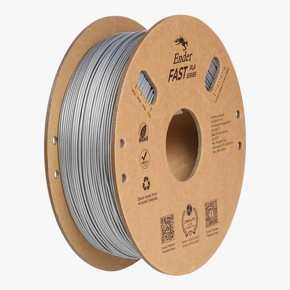[3301010436] Creality - Filamento Ender Fast PLA Gris Claro 1.75mm 1kg