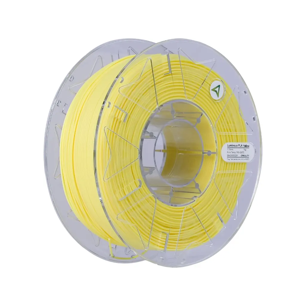 Creality - Filamento Hyper Luminous PLA Amarillo (Brilla en la oscuridad) 1.75mm 1kg