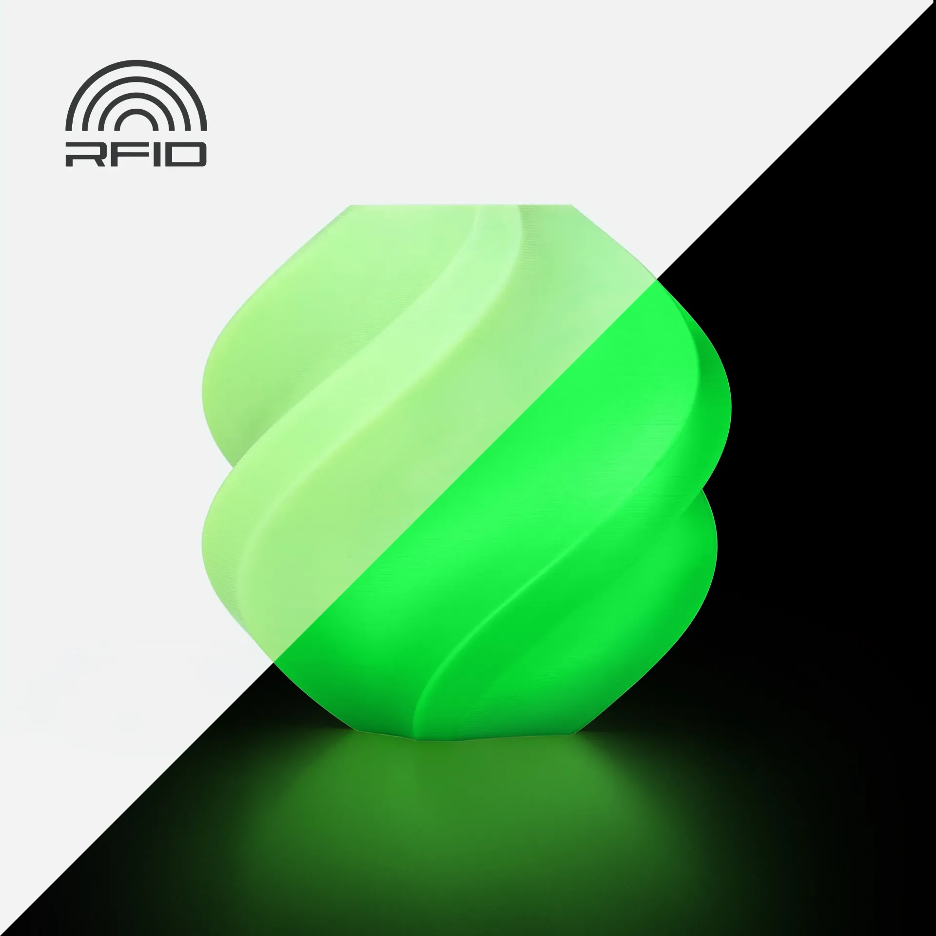 [A12-G0-1.75-1000-SPL] Bambu Lab - Filamento PLA Glow Verde Fosforescente